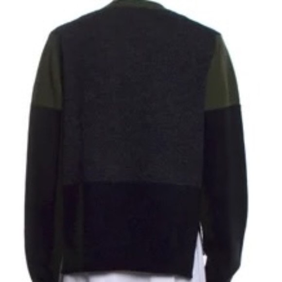 Vintage CELINE Phoebe Philo era Black,Dark GrayOlive Green Color Block Sweater - Picture 11 of 11